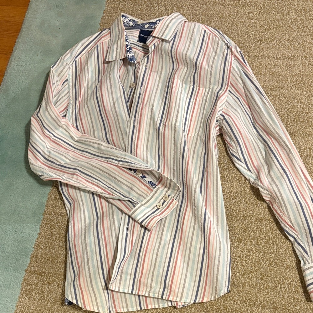 4 TOMMY BAHAMA Men's Casual Shirts - Striped, Plaid, Floral, Chambray